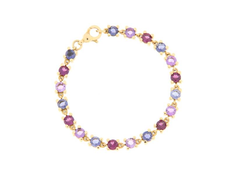 18KT ROSE GOLD BRACELET WITH COLOURED STONES TENNIS MATTIOLI MBR87000A